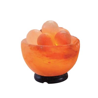 Himalayan Salt Bowl Lamp with Massage Stones - Bed Bath & Beyond
